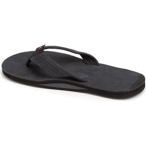 Rainbow Sandals Mens Black Leather Sz L 9.5-10.5